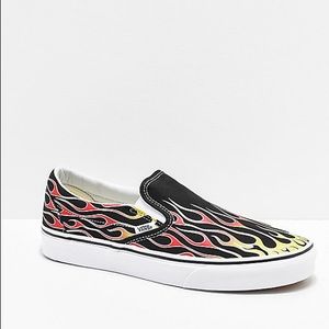 Vans: Flame Slip Ons